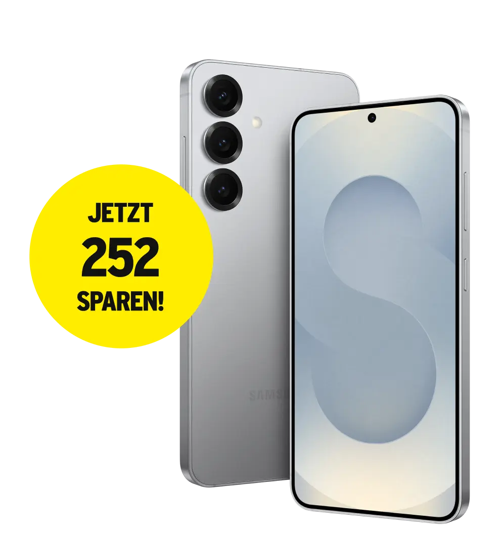 z. B. mit dem Samsung Galaxy S 25, jetzt 252 € sparen